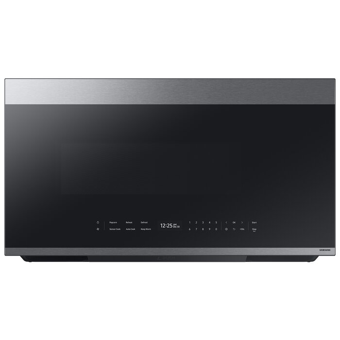 Samsung Bespoke SAMSUNG  Bespoke 2.1-cu ft 29.87-in Over-the-Range Microwave with Sensor Cooking ( Stainless steel )  MODEL# ME21DG6700SR