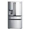 MIDEA MIDEA Counter-Depth 21.6-cu ft 4 -Door Smart Compatible French Door Refrigerator with Dual Ice Maker with Water and Ice Dispenser ( Stainless Steel ) ENERGY STAR MODEL# MRQ22D7AST