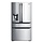 MIDEA Counter-Depth 21.6-cu ft 4 -Door Smart Compatible French Door Refrigerator with Dual Ice Maker with Water and Ice Dispenser ( Stainless Steel ) ENERGY STAR  MODEL# MRQ22D7AST