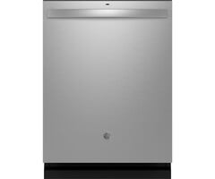 GE GE  Dry Boost 24-in Top Control Built-in Dishwasher With Third Rack ( Stainless Steel ) ENERGY STAR, 47-Decibel Very Quiet Sound Level  MODEL# GDT650SYVFS