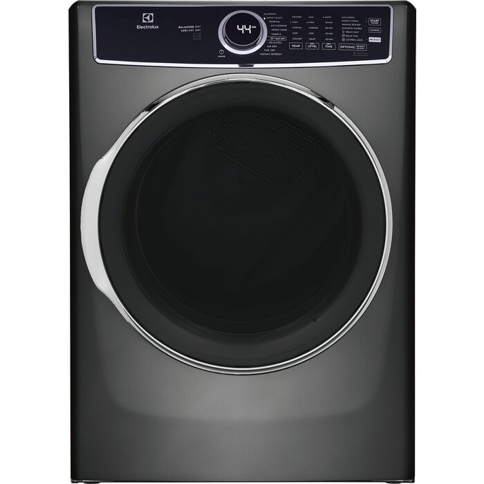 ELECTROLUX Electrolux 8-Cu. Feet Stackable Steam Cycle Vented Electric Dryer (Titanium) Energy Star MODEL# ELFE7637AT
