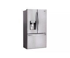 LG LG Standard-Depth 27.7-cu ft 3 -Door Smart Compatible French Door Refrigerator with Ice Maker with Water and Ice Dispenser ( Printproof Stainless Steel ) ENERGY STAR Certified Model# LRFS28XBS