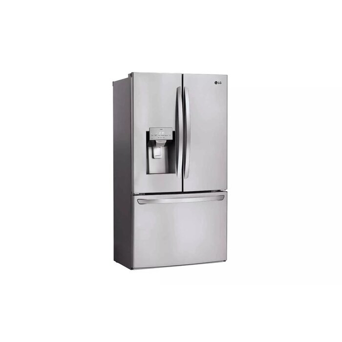 LG LG Standard-Depth 27.7-cu ft 3 -Door Smart Compatible French Door Refrigerator with Ice Maker with Water and Ice Dispenser ( Printproof Stainless Steel ) ENERGY STAR Certified Model# LRFS28XBS