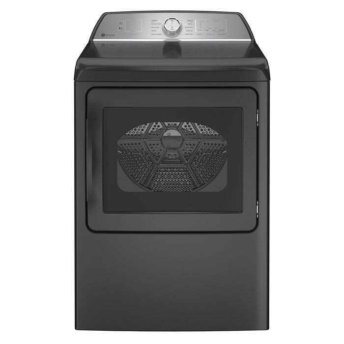 GE GE Profile 7.4-cu ft Vented Smart Electric Dryer (Diamond Gray) ENERGY STAR MODEL# PTD60EBPRDG