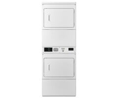 Whirlpool WHIRLPOOL 27 Inch Electric Stack Dryer with 7.4 Capacity, Large Door Opening, Front Service Accessibility, Four-Roller Suspension, Push-Button Controls, Space Saving Design and Card Reader Ready  MODEL# CSP2970HQ