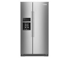 KITCHENAID KITCHENAID  24.8-cu ft Side-by-Side Refrigerator with Ice Maker, Water and Ice Dispenser (Stainless Steel with Printshield Finish) ENERGY STAR  MODEL# KRSF705HPS