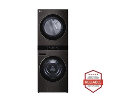 LG LG 5-cu ft Washer and  7.4 cu. ft. Gas Dryer (Black Stainless Steel) ENERGY STAR  MODEL# WKGX301HBA