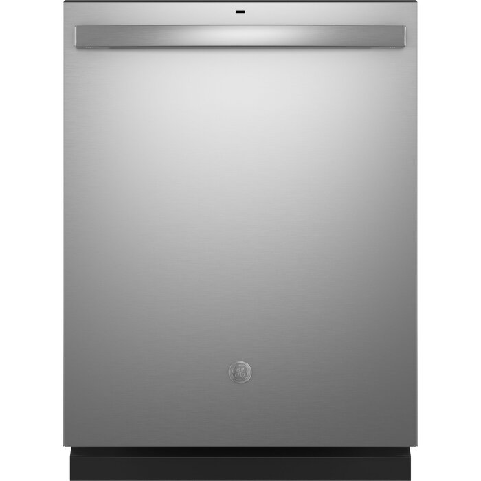 GE GE Dry Boost 24-in Top Control Built-In Dishwasher (Stainless Steel) ENERGY STAR, 55-dBA Standard Sound Level  MODEL# GDT535PSRSS
