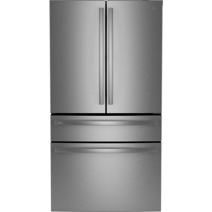 GE Profile GE Profile 28.7-cu ft 4-Door Smart French Door Refrigerator with Ice Maker and Water dispenser (Fingerprint-resistant Stainless Steel) ENERGY STAR  MODEL# PGE29BYTFS    Stock# 8003-49