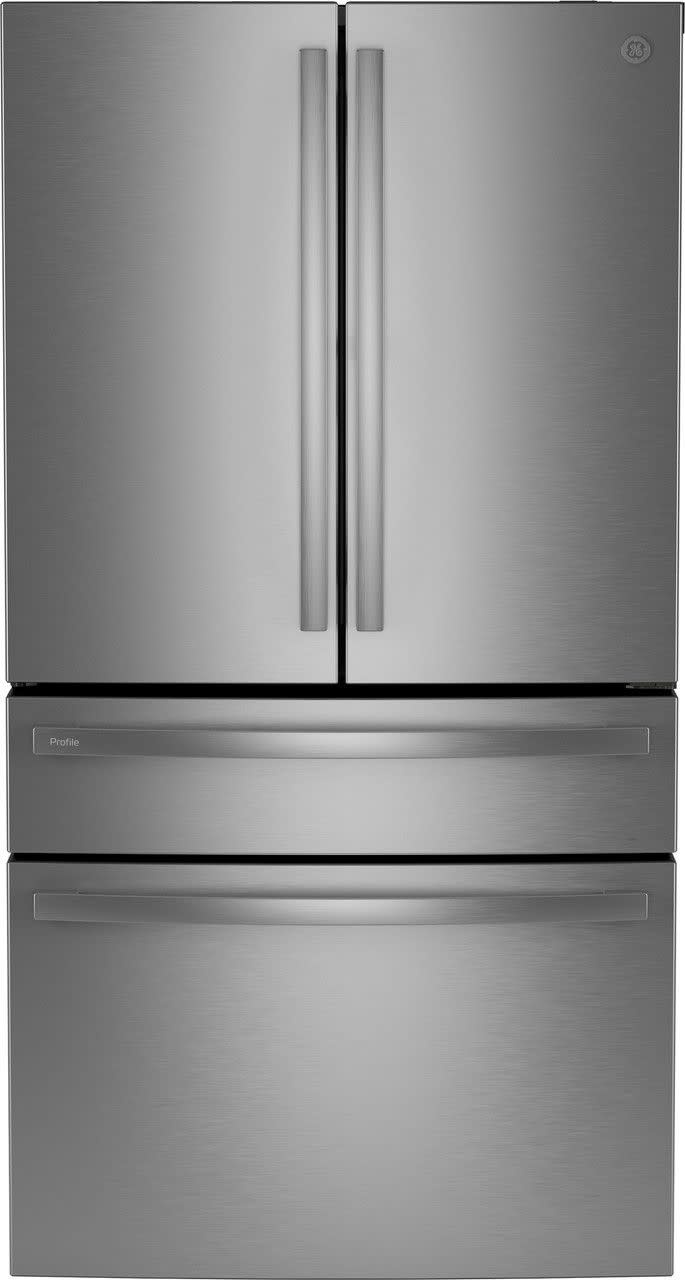 GE Profile GE Profile 28.7-cu ft 4-Door Smart French Door Refrigerator with Ice Maker and Water dispenser (Fingerprint-resistant Stainless Steel) ENERGY STAR  MODEL# PGE29BYTFS    Stock# 8003-49