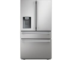 Sharp Appliances Counter-Depth 21.6-cu ft 4 -Door French Door Refrigerator with Ice Maker with Water and Ice Dispenser ( Stainless Steel ) ENERGY STAR Certified  Model# SJG2254FS
