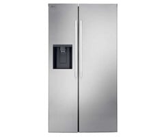 LG LG 26.6-cu ft Side-by-Side Refrigerator Smart Compatible with Ice Maker ,Water and Ice Dispenser ( PrintProof Stainless Steel ) ENERGY STAR Certified Model# LS27T3230S