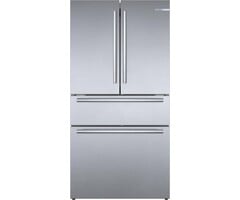 BOSCH Bosch Counter-depth 800 Series 21-cu ft 4-Door French Door Refrigerator with Ice Maker (Stainless Steel) ENERGY STAR  MODEL# B36CL80SNS