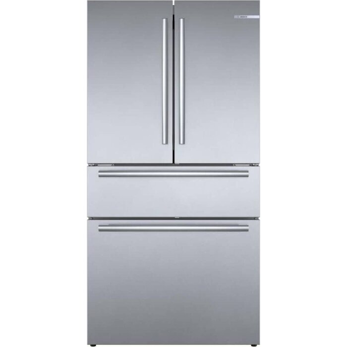 BOSCH Bosch Counter-depth 800 Series 21-cu ft 4-Door French Door Refrigerator with Ice Maker (Stainless Steel) ENERGY STAR  MODEL# B36CL80SNS
