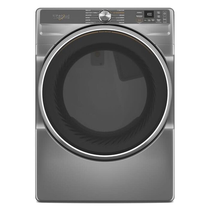Whirlpool WHIRLPOOL 7.4-cu ft Stackable Steam Cycle Portable Vented Smart Electric Dryer (Radient Silver MODEL# WED6720RR
