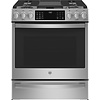 GE Profile GE Profile 30-in Deep Recessed 5 Burners Self & Steam Cleaning Air Fry Convection Oven Slide-in Smart Dual Fuel Range (Fingerprint-resistant Stainless Steel) MODEL# P2S930YPFS