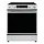 HISENSE 30-in Glass Top 5 Burners 5.8-cu ft Self & Steam Cleaning Air Fry Convection Oven Slide-in Electric Range (Stainless Steel)  MODEL# HFE3501CPS