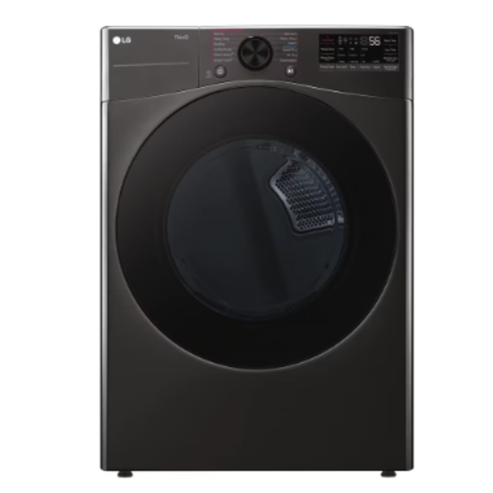 LG LG True Steam 7.4-cu ft Stackable Steam Cycle Vented Smart Electric Dryer (Black Steel) ENERGY STAR  MODEL# DLEX4080B