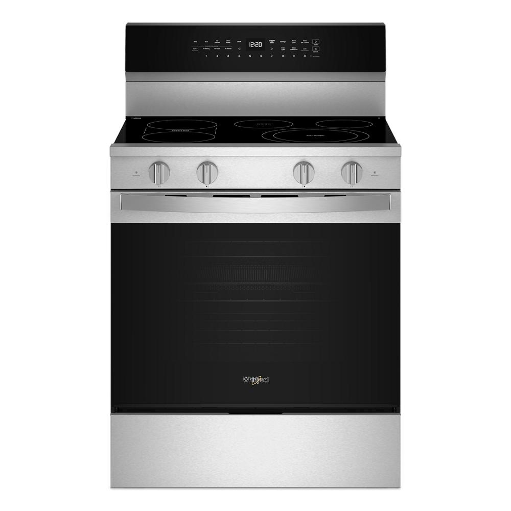 Whirlpool Whirlpool 30-in Glass Top 5 burners 5.3-cu ft Air Fry Convection Oven Freestanding Electric Range with WipeClean Coating     Model# WFES7530RZ