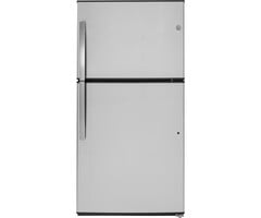 GE GE 21.1 cu. ft. Top Freezer Refrigerator in Stainless Steel, ENERGY STAR  MODEL# GIE21GSHSS