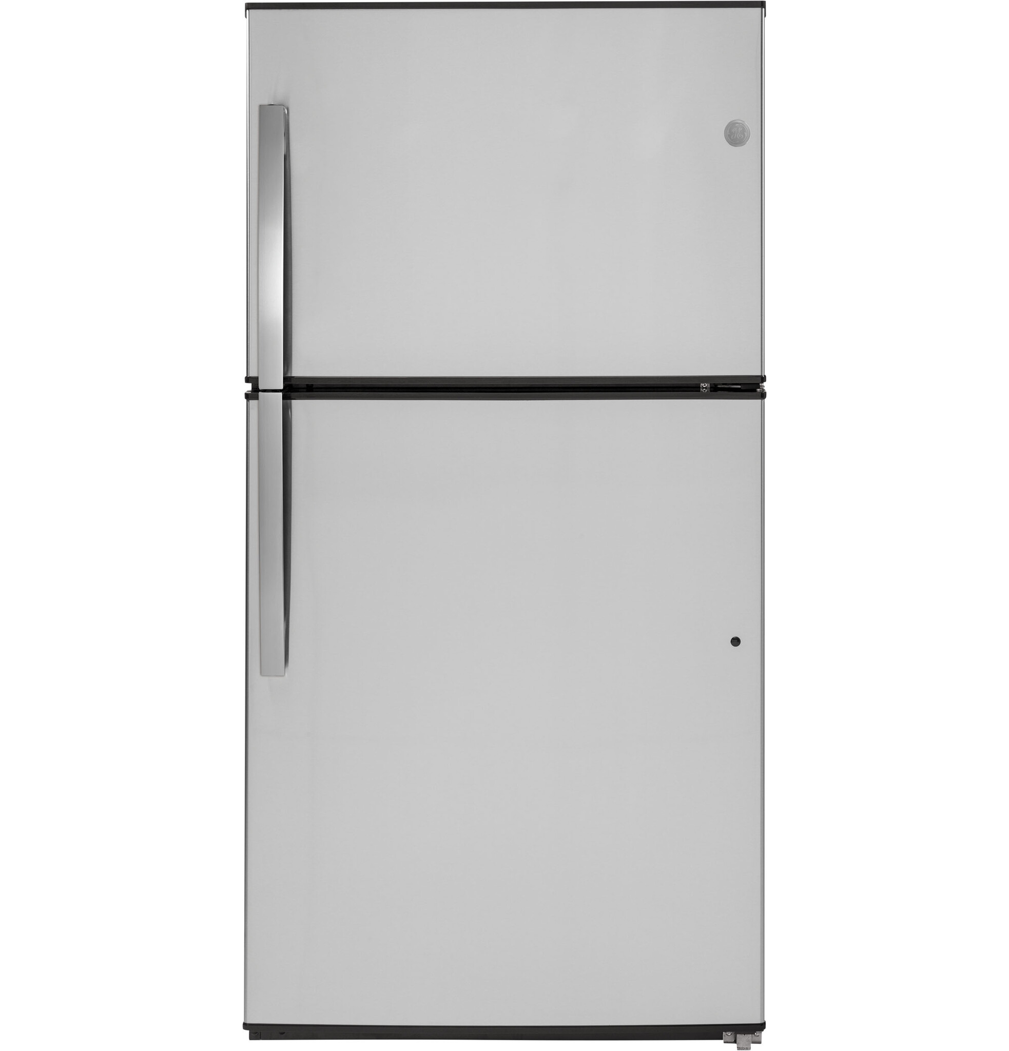 GE GE 21.1 cu. ft. Top Freezer Refrigerator in Stainless Steel, ENERGY STAR  MODEL# GIE21GSHSS