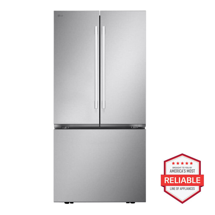 LG LG Standard-Depth 25.1-cu ft 3 -Door 33-in Wide Smart Compatible French Door Refrigerator with Ice Maker ( PrintProof Stainless Steel ) ENERGY STAR Certified Model# LF25H6200S