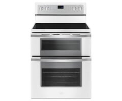 Whirlpool Whirlpool 6.7 cu. ft. 5 Burner Element Double Oven Electric Range with True Convection in White Ice Model# WGE745C0FH
