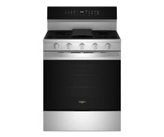 Whirlpool WHIRLPOOL (C)  High Preheat 30-in 5 Burners 5-cu ft Self & Steam Cleaning Air Fry Convection Oven Freestanding Smart Natural Gas Range (Stainless Steel)  MODEL# WFGS7530RZ