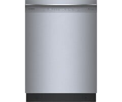 BOSCH Bosch 300 Series 24 in. Stainless Steel Front Control Built-In Dishwasher with Stainless Steel Tub and 3rd Rack, 46 dBA    Model# SHE53CE5N