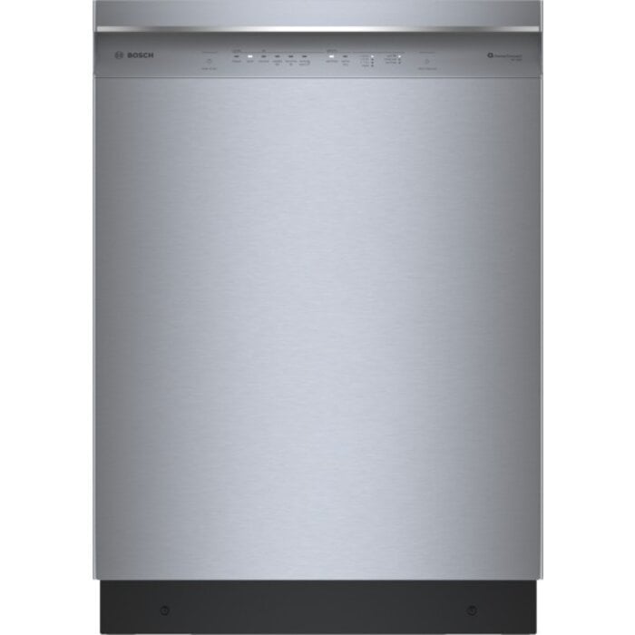 BOSCH Bosch 300 Series 24 in. Stainless Steel Front Control Built-In Dishwasher with Stainless Steel Tub and 3rd Rack, 46 dBA Model# SHE53CE5N