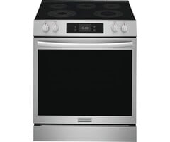 FRIGIDAIRE GALLERY Frigidaire Gallery Stone-Baked Pizza 30-in 5 burners 6-cu ft Air Fry Convection Oven Slide-In Natural Gas Range ( Smudge-Proof Stainless Steel ) Model# GCFG3070BF