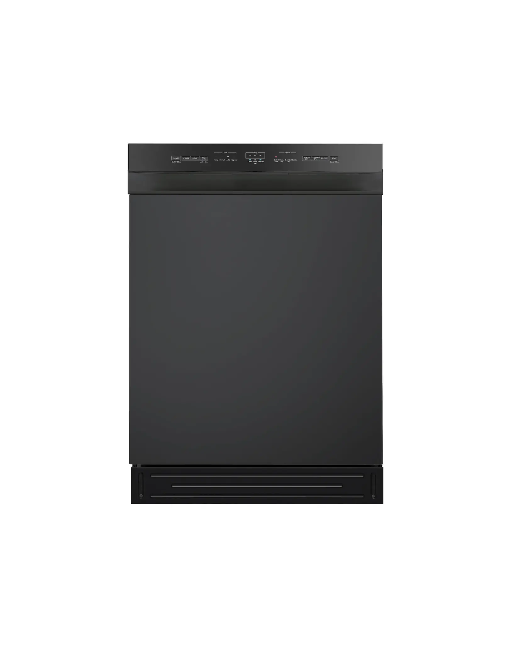 MIDEA Midea (NIB) 24-in Front Control Built-in Dishwasher (Black) ENERGY STAR, 52-Decibel Standard Sound Level Model# MDF24P1BBB