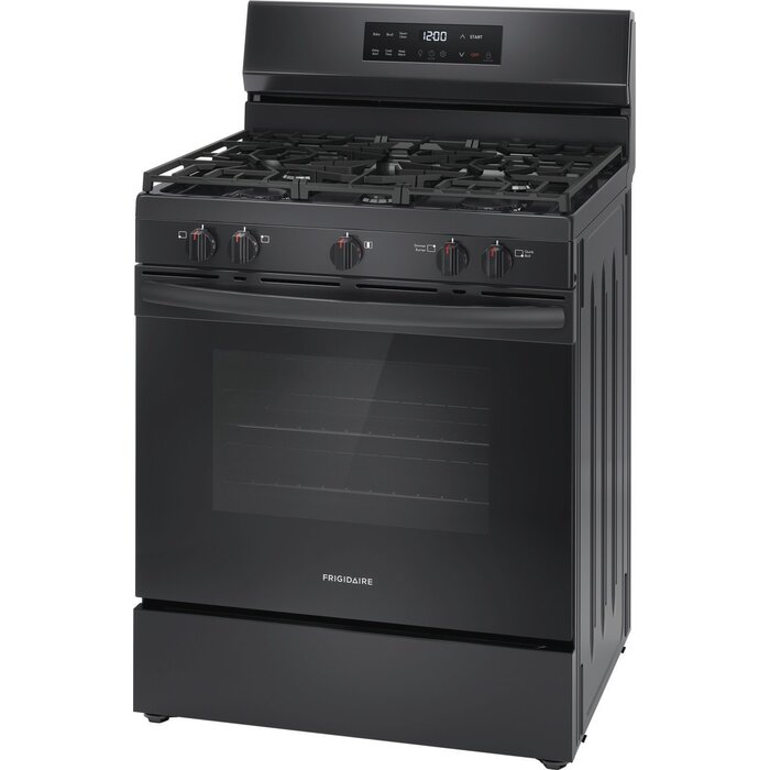 Frigidiare Frigidaire 30-in 5 burners 5.1-cu ft Freestanding Natural Gas Range ( Black ) Model# FCRG3062AB