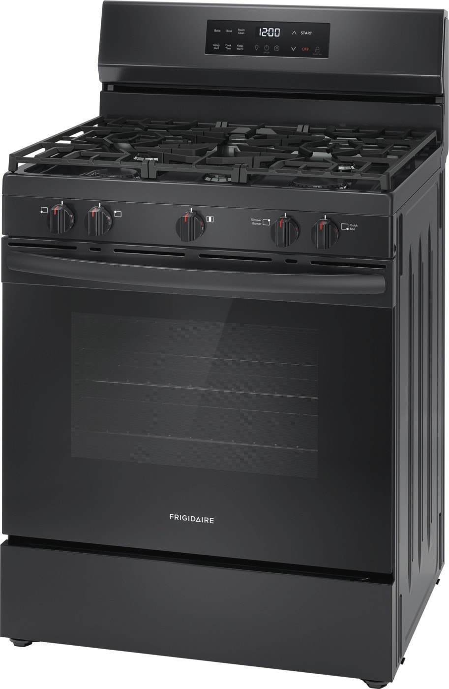 Frigidiare Frigidaire 30-in 5 burners 5.1-cu ft Freestanding Natural Gas Range ( Black ) Model# FCRG3062AB