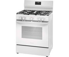 FRIGIDAIRE Frigidaire 30-in 5 burners 5.1-cu ft Freestanding Natural Gas Range ( White )  Model# FCRG3052BW