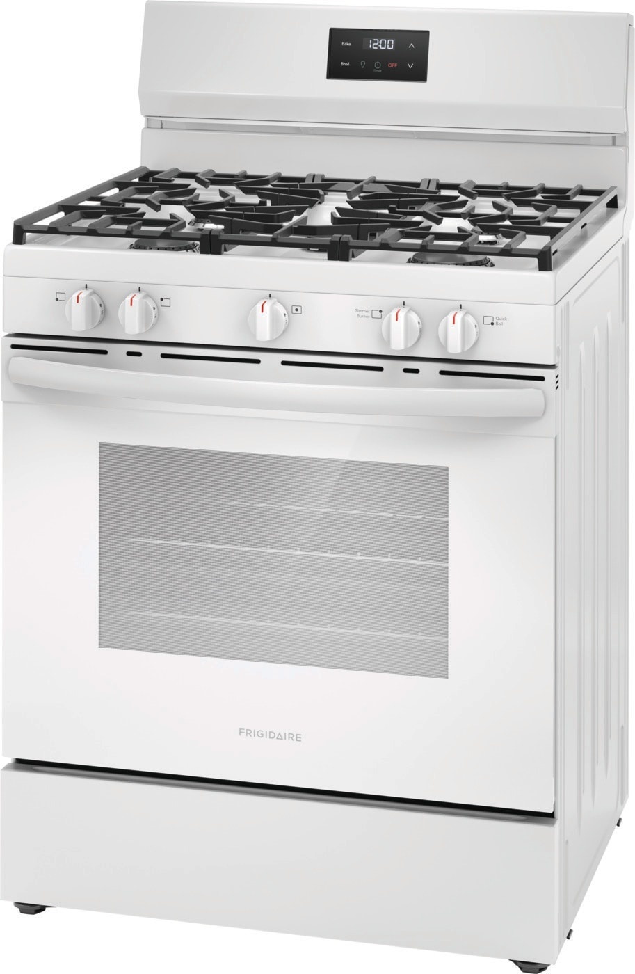 FRIGIDAIRE Frigidaire 30-in 5 burners 5.1-cu ft Freestanding Natural Gas Range ( White )  Model# FCRG3052BW