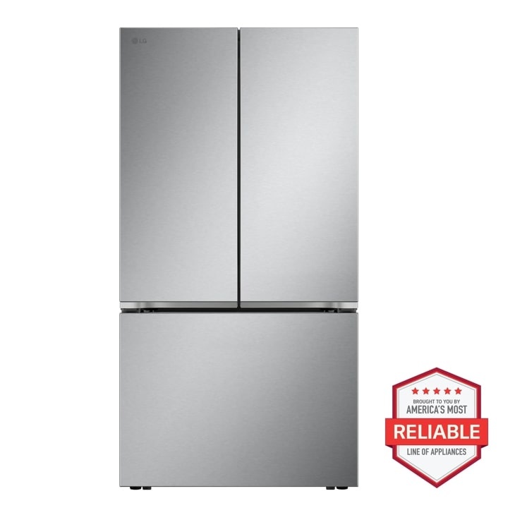 LG LG Counter-Depth 26.5-cu ft 3 -Door Smart Compatible French Door Refrigerator with Ice Maker with Water Dispenser ( PrintProof Stainless Steel ) ENERGY STAR Certified Model# LRFLC2716S