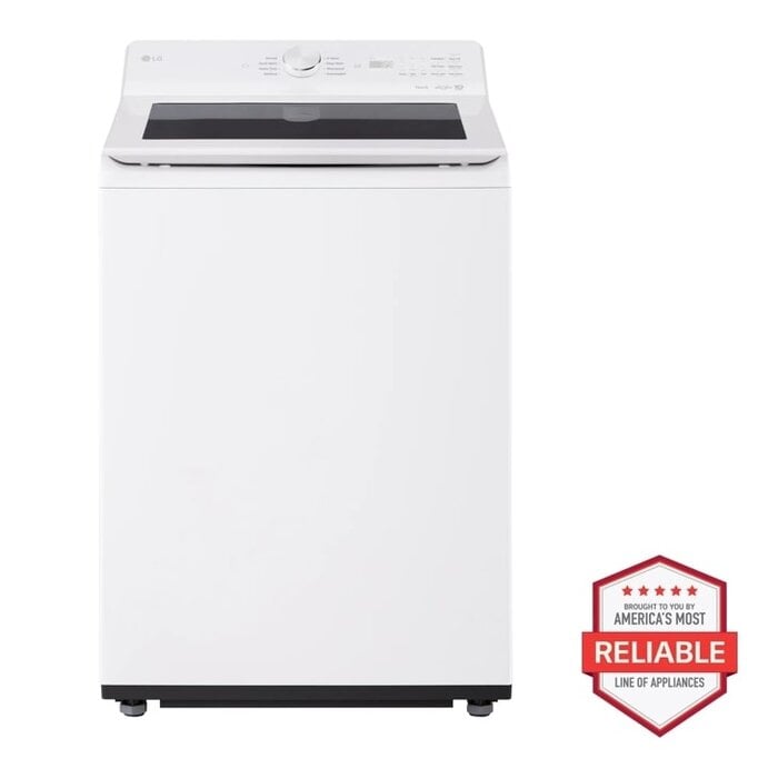 LG LG 4.8 cu.ft. Agitator Smart Compatible Large Top-Load Washer ( Alpine White ) ENERGY STAR Model# WT8205CW