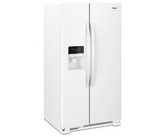 Whirlpool Whirlpool In-Door Can Caddy 21.4-cu ft Side-by-Side Refrigerator with Ice Maker, Water and Ice Dispenser (White) MODEL# WRS321SDHW