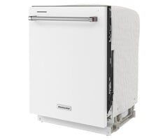 KITCHENAID KitchenAid 24 in. White Top Control Built-In Tall Tub Dishwasher with Stainless Steel TubThird Level Rack, 39 DBA Model# KDTE204KWH