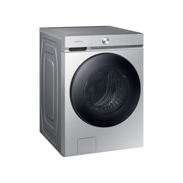 SAMSUNG SAMSUNG  Bespoke 5.3-cu ft High Efficiency Stackable Steam Cycle Smart Front-Load Washer (Silver Steel) ENERGY STAR  MODEL# WF53BB8700AT