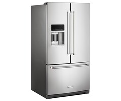 KITCHENAID KITCHENAID  27-cu ft French Door Refrigerator with Ice Maker, Water and Ice Dispenser (Stainless Steel with Printshield Finish) ENERGY STAR  MODEL# KRFF577KPS