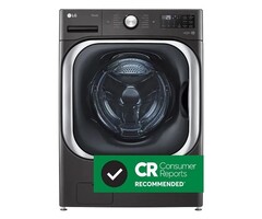 LG LG TurboWash 5.2-cu ft High Efficiency Stackable Steam Cycle Smart Front-Load Washer (Black Steel) ENERGY STAR  MODEL# WM8900HBA