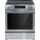 Frigidaire 30-in Glass Top 5 burners 5.3-cu ft Convection Oven Slide-In Electric Range (Fingerprint Resistant Stainless Steel) Model# FCFE308LAF