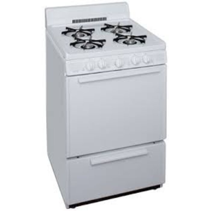 Premier Premier 24-in 4 burners 2.9-cu ft Freestanding Natural Gas Range ( White ) Model# SCK100OP