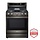 LG 30-in 5 burners 6.3-cu ft Air Fry Convection Oven Freestanding Natural Gas Range ( Black Stainless Steel ) Model# LRGN6325Z