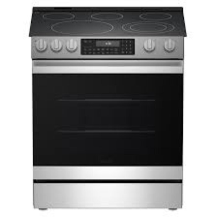 Sharp Sharp 30-in Glass Top 5 burners 6.3-cu ft Air Fry Convection Oven Slide-In Electric Range ( Stainless Steel )   Model# SSR3061JS