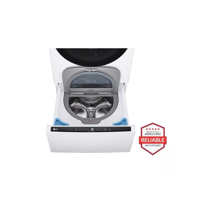 LG LG 5.0 cu. ft. Motion Technology Stackable Large Front-Load Washer WITH WASHER PEDISTAL ( White ) ENERGY STAR Model# WM3470CW/WD300CW