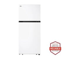 LG LG 17.5-cu ft Standard-Depth 28-in Wide Top-Freezer Refrigerator (White) Garage Ready ENERGY STAR Model# LT18S2100W