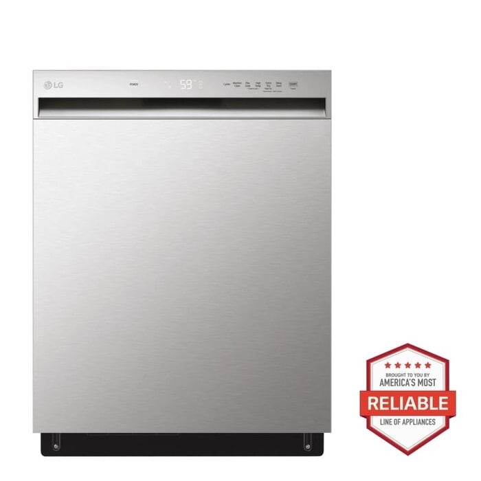 LG LG 24-in Front Control Built-in Dishwasher (Stainless Steel) ,QuadWash , 50-Decibel Model# LDFN3432T